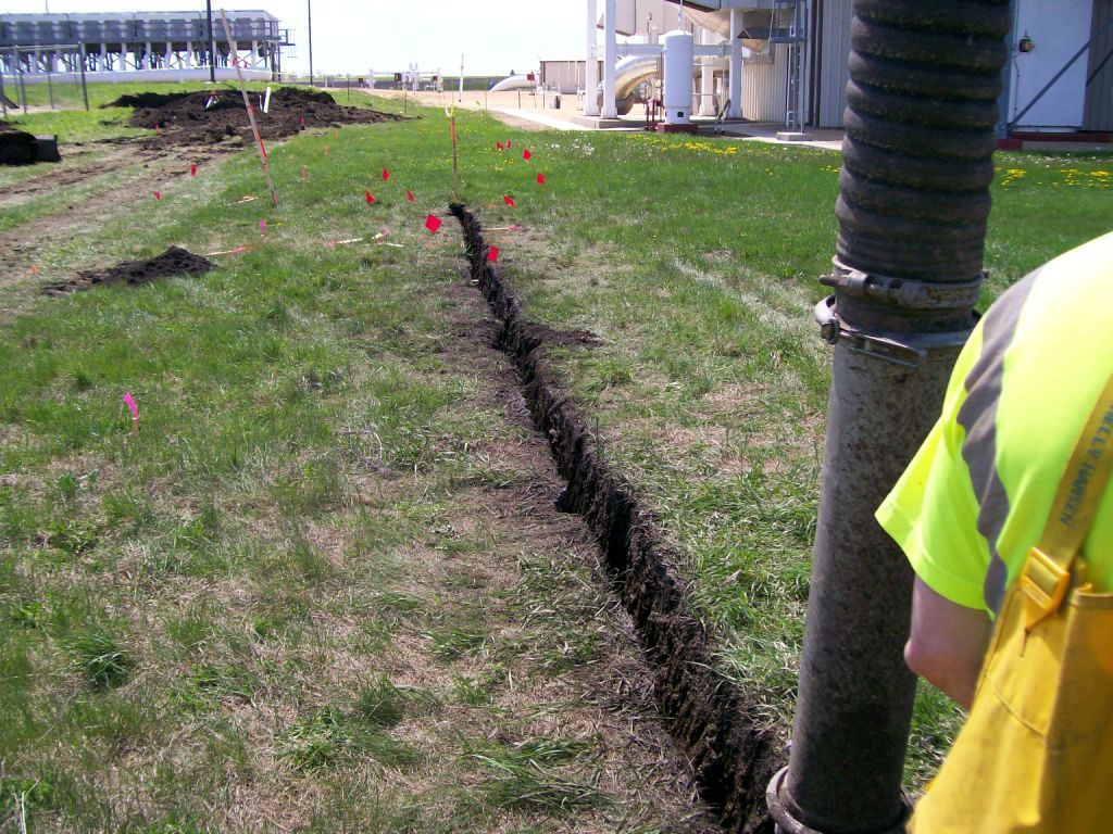 One of our workers providing hydrovac services in Duluth, MN